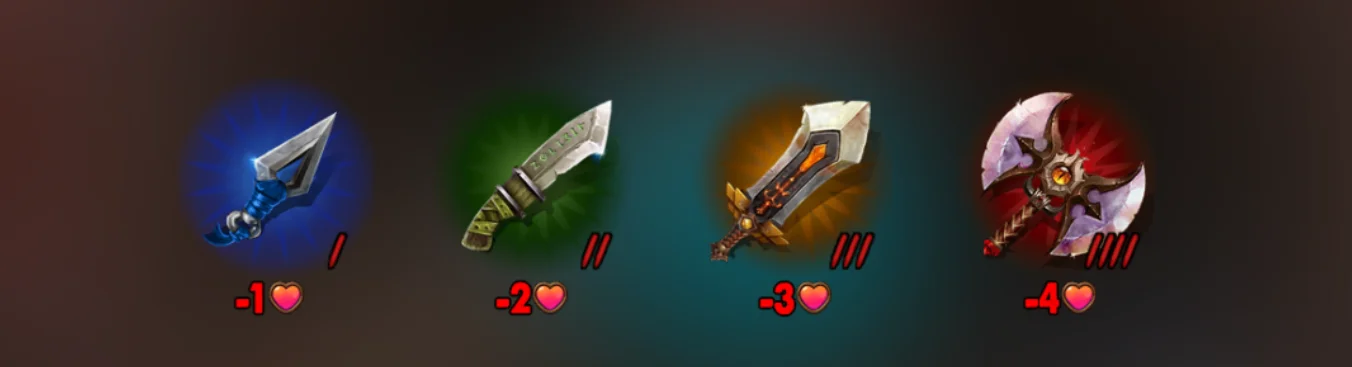 Four Weapon Types in Kill Em All Slot